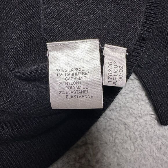 Vintage Y2K Adidas Mens Silk Cashmere Sweater L Pullover Black Golf Minimal - Picture 6 of 11